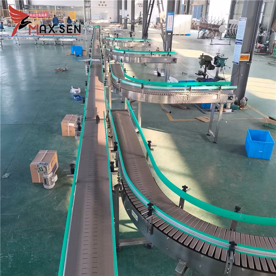 2021 새로운 플라스틱 벨트 체인 컨베이어 톱 체인 컨베이어 라인 시스템 중국 공급 업체의 모듈 식 벨트 컨베이어